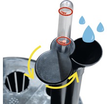 Ghiveci tip vază, Lafiora, plastic, 31x31x57 cm, antracit mat, inclus set de udare a pământului și indicator al nivelului de apă-thumb-3