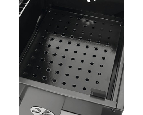 Recipient metalic pentru cărbune cu găuri