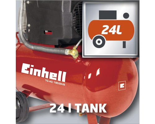 Compresor Einhell TC-AC 190-24-8 cu rezervor de 24 litri
