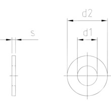 Inel distanțier tip șaibă plată Dresselhaus Ø19 x Ø13 x 2 mm, oțel alămit, pachet 15 bucăți-thumb-1