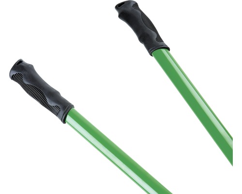 Două mânere verzi cu mânere negre.