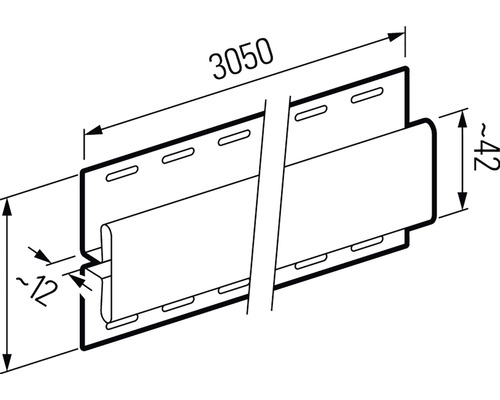 Desen tehnic al unui placaj de fațadă cu dimensiuni