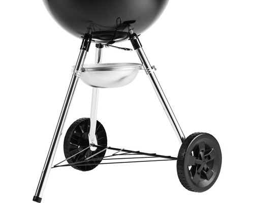 Grătar sferic cu tavă de depozitare și roți