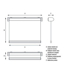 Rulou opac Soluna D6 model structurat maro 180x190 cm-thumb-1