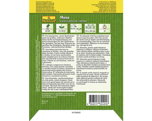 Pachet de semințe de salată pentru tăiat FloraSelf Mona