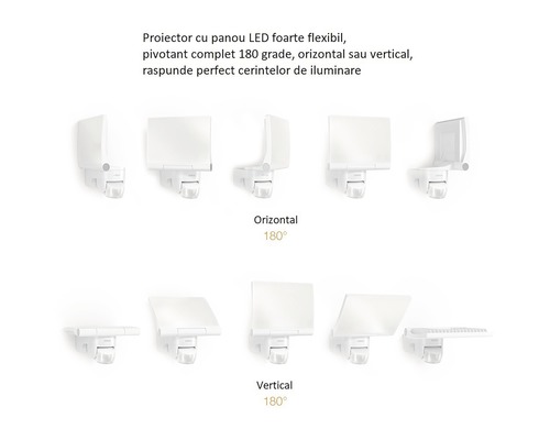 Lumină de noapte cu LED cu panou flexibil, rotativ orizontal și vertical