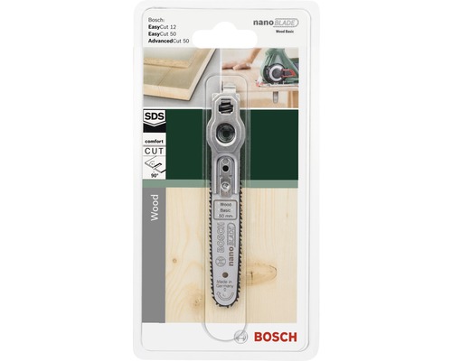 Lamă de ferăstrău Bosch NanoBlade pentru lemn, potrivită pentru EasyCut 12, EasyCut 50 și AdvancedCut 50