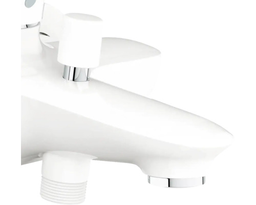 Baterie de baie albă cu elemente strălucitoare