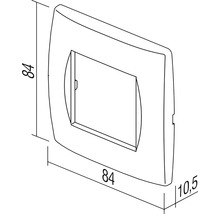Ramă aparataje TEM Soft 2 module, negru