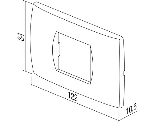 Desen tehnic al unei rame de comutator cu dimensiuni
