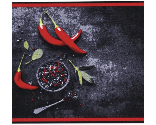 Covor cu motiv de chili, condimente și lingură