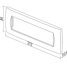 Dimensiunile unei fante pentru cutia poștală: 212 x 84 x 10,5 mm