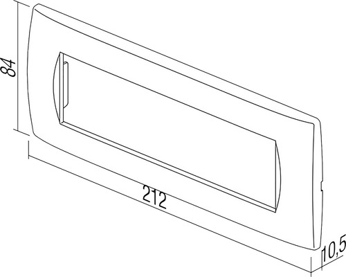 Dimensiunile unei fante pentru cutia poștală: 212 x 84 x 10,5 mm