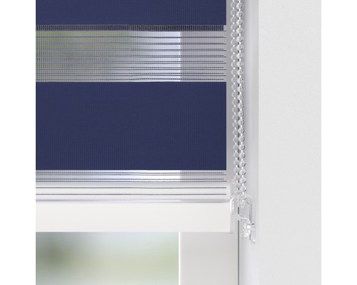 Rulou pentru fereastră cu lanț și benzi alternative transparente și opace