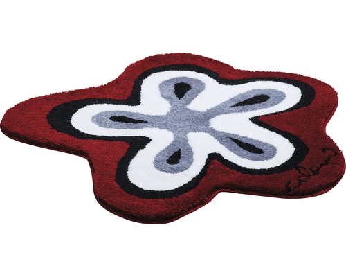 Covor în formă de floare cu design multicolor