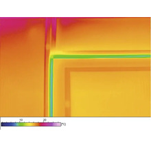 Analiza punților termice arată distribuția temperaturii într-o clădire.