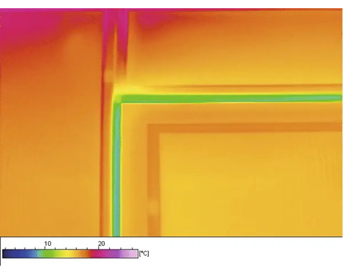 Analiza punților termice arată distribuția temperaturii într-o clădire.