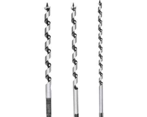 Trei burghie pentru lemn cu vârf de centrare