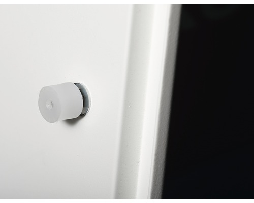 Limitator ușă din plastic cu disc metalic