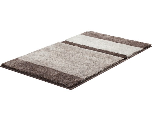 Covor de baie cu fibre lungi și model cu dungi