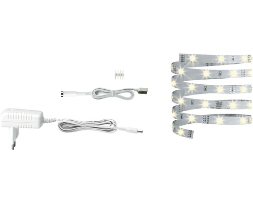 Bandă LED YourLED ECO 3m 6,8W, lumină caldă, incl. alimentator Set bandă LED cu adaptor, cabluri și conectori
