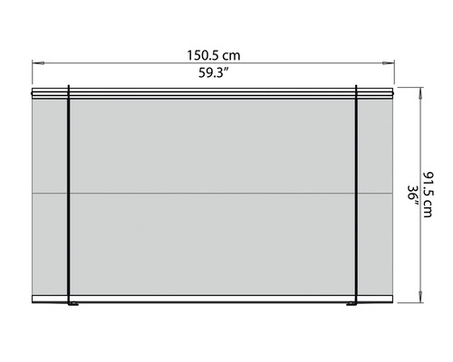 Desen tehnic al unui dulap cu dimensiuni