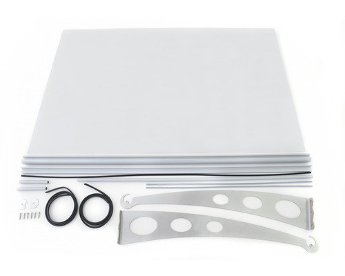 Set de copertină cu placă, șipci, suporturi și material de fixare