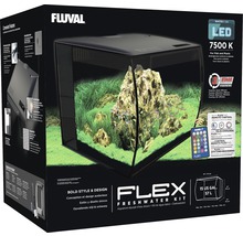 Set acvariu Fluval Flex 57 l cu iluminare LED, filtru, pompă, fără dulap inferior inclus, negru-thumb-10