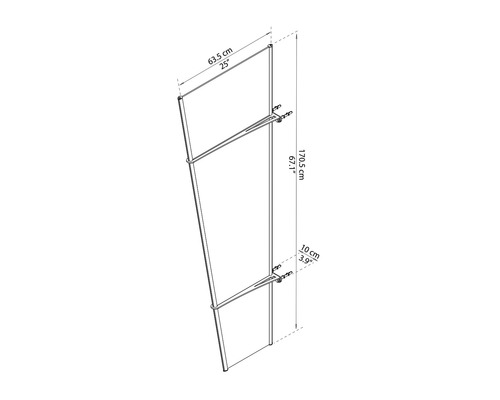 Desen tehnic al unui uscător de rufe cu dimensiuni.