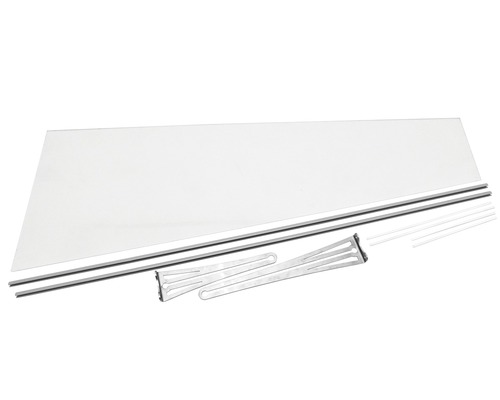 Set de piese de schimb pentru perete de duș cu element de sticlă, șine și elemente de fixare