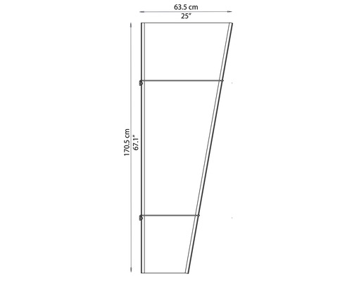 Desen tehnic al unui raft cu dimensiuni