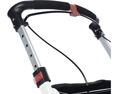 Imagine detaliată a mânerului reglabil pe înălțime al unui rollator