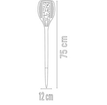 Imagine a unei torțe de grădină cu dimensiunile de 75 pe 12 centimetri.
