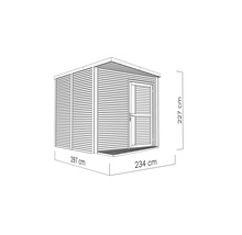 Căsuță de grădină Bertilo Design Concept cu podea 237x297 cm, natur