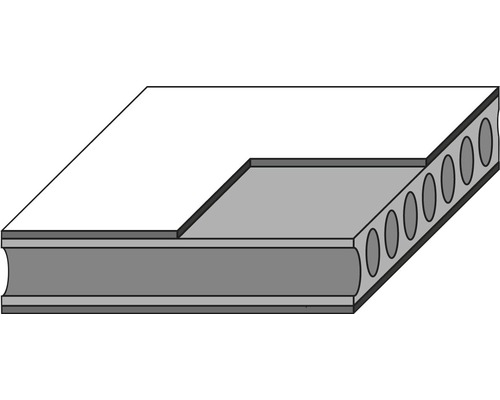 Ilustrație a unei plăci de beton celular cu decupaj