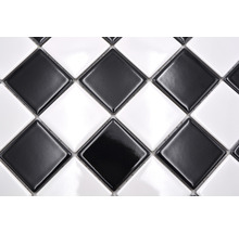Mozaic piscină ceramic CD 200 negru/alb 30x30 cm