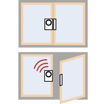 Alarmă mini pentru uși și ferestre 1,5V baterii incluse-thumb-1 Alarmă mini pentru uși și ferestre 1,5V baterii incluse-thumb-1