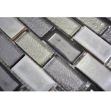 Mozaic sticlă-ceramică ICE BR29 gri 30x30 cm