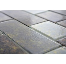 Mozaic sticlă LOFT 69LF negru-ruginiu 30x30 cm