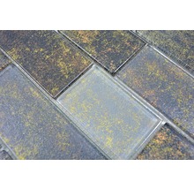 Mozaic sticlă LOFT 69LF negru-ruginiu 30x30 cm