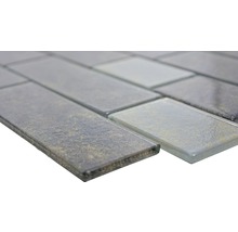 Mozaic sticlă LOFT 69LF negru-ruginiu 30x30 cm