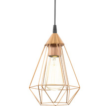 Lumină suspendată cu abajur geometric și bec