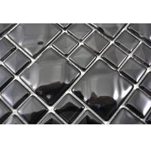 Mozaic sticlă WAVY 05 negru 30x30 cm
