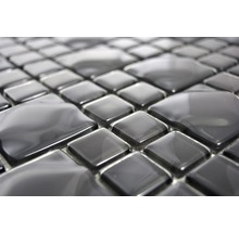 Mozaic sticlă WAVY 05 negru 30x30 cm