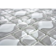Mozaic sticlă WAVY 15 gri 30x30 cm