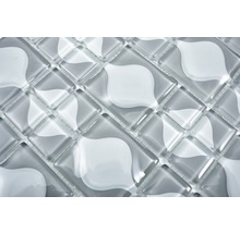 Mozaic sticlă WAVY 15 gri 30x30 cm
