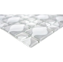 Mozaic sticlă WAVY 15 gri 30x30 cm