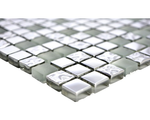 Placă de mozaic din sticlă și metal