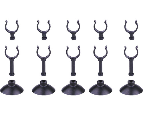 Zece suporturi cu ventuză pentru accesorii de acvariu