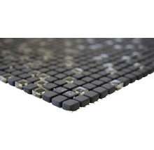 Mozaic sticlă CUBA 01B negru 30,5x30,5 cm